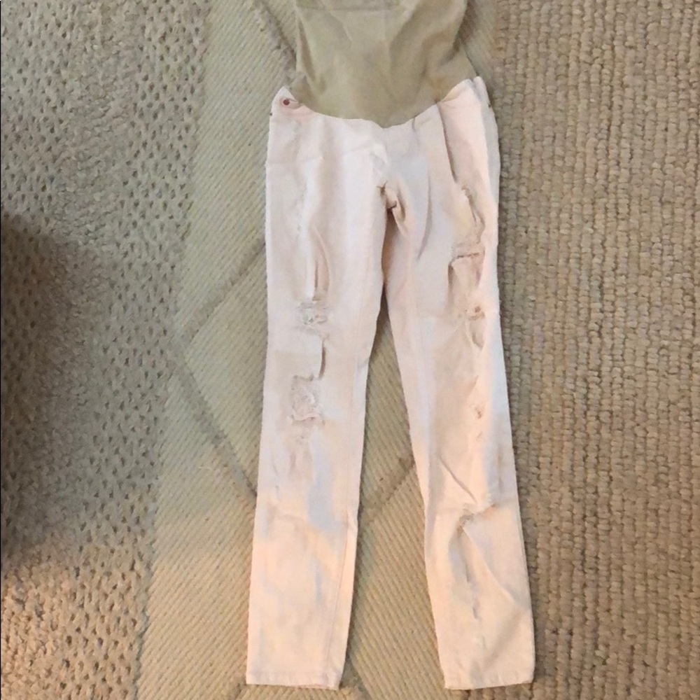 Maternity distressed jeans